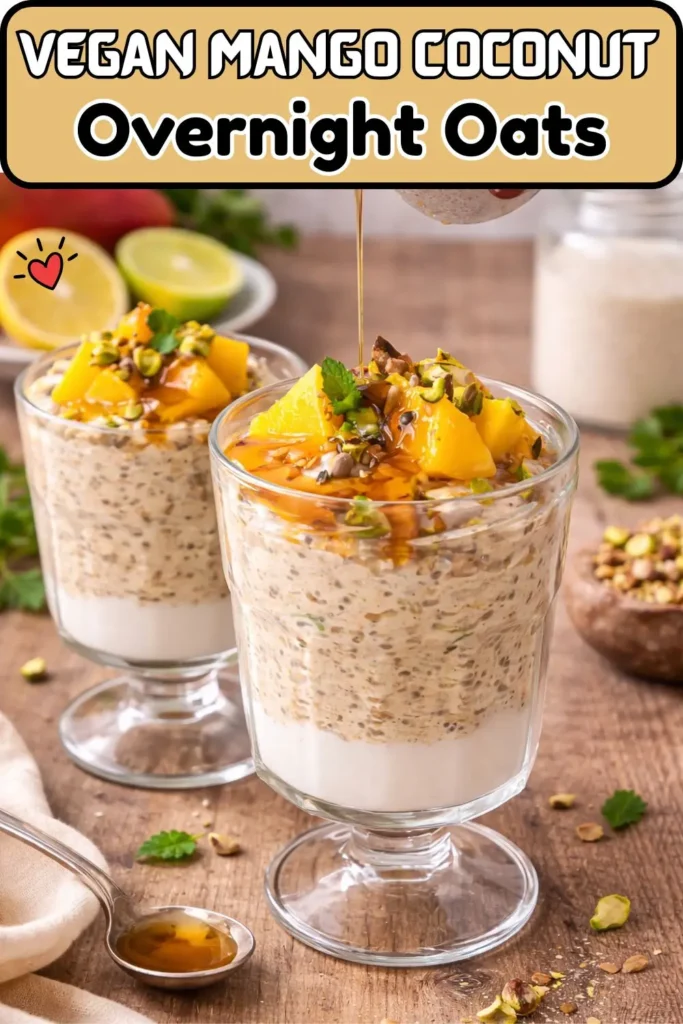Easy Vegan Mango Coconut Overnight Oats