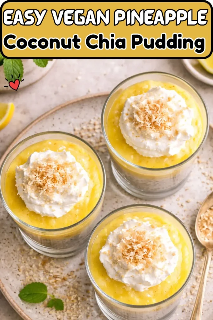 Easy Vegan Pineapple Coconut Chia Pudding