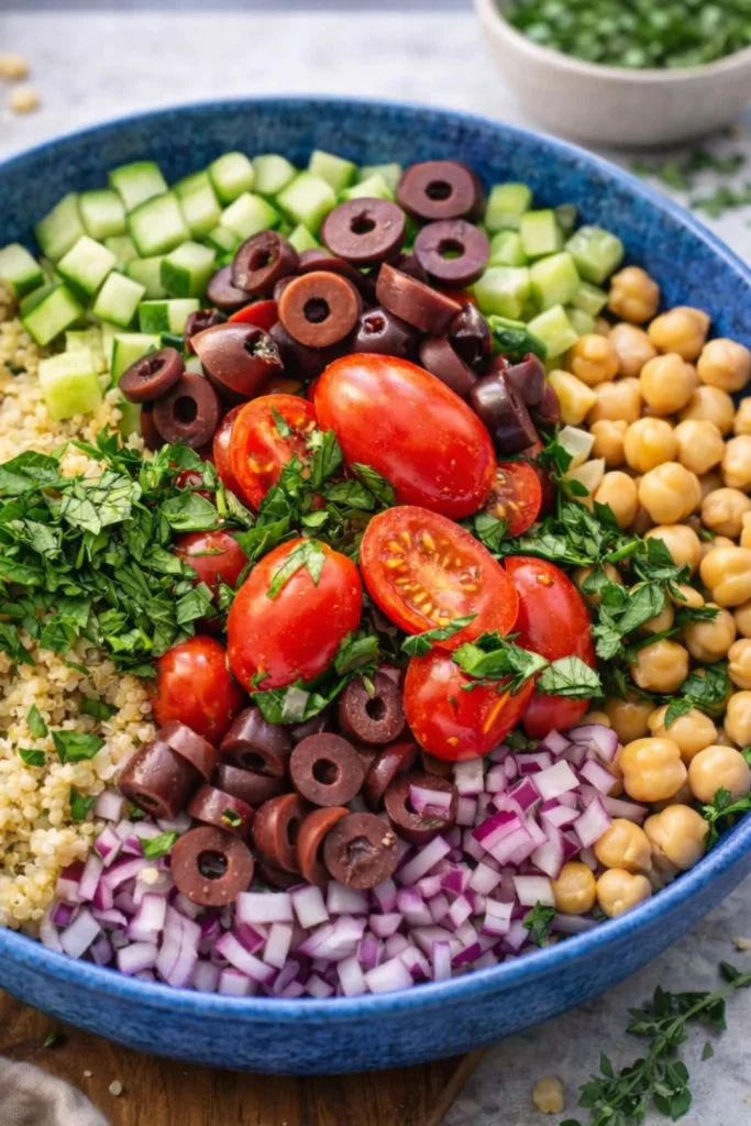 Mediterranean Chickpea & Quinoa Salad Bowl