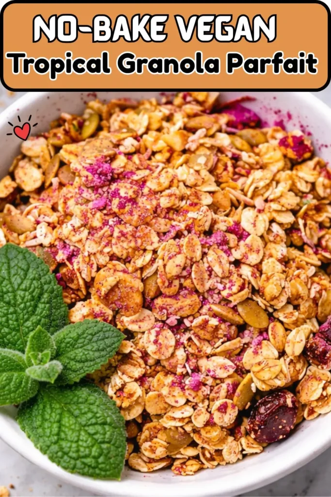 No-Bake Vegan Tropical Granola Parfait