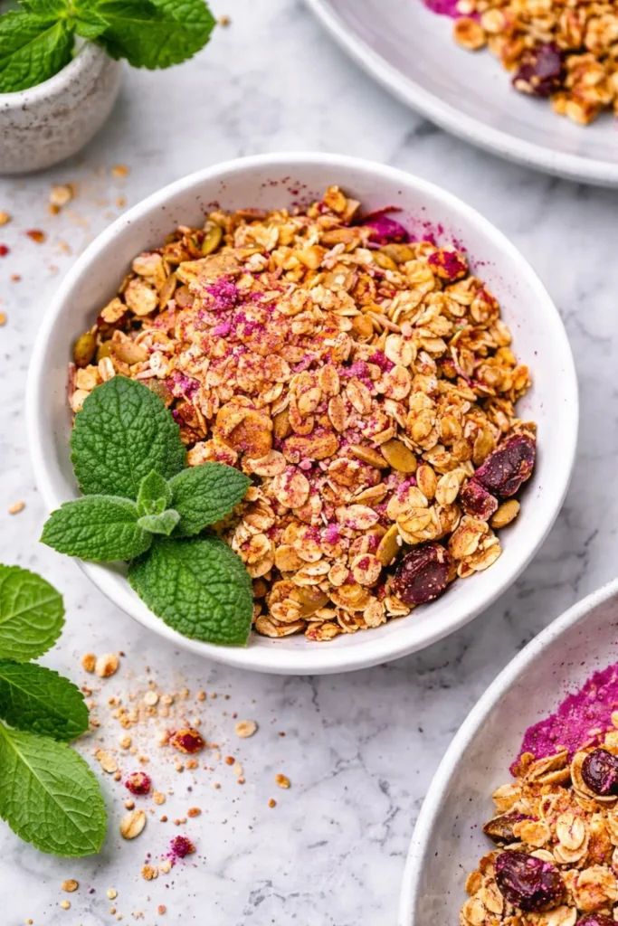 No-Bake Vegan Tropical Granola Parfait