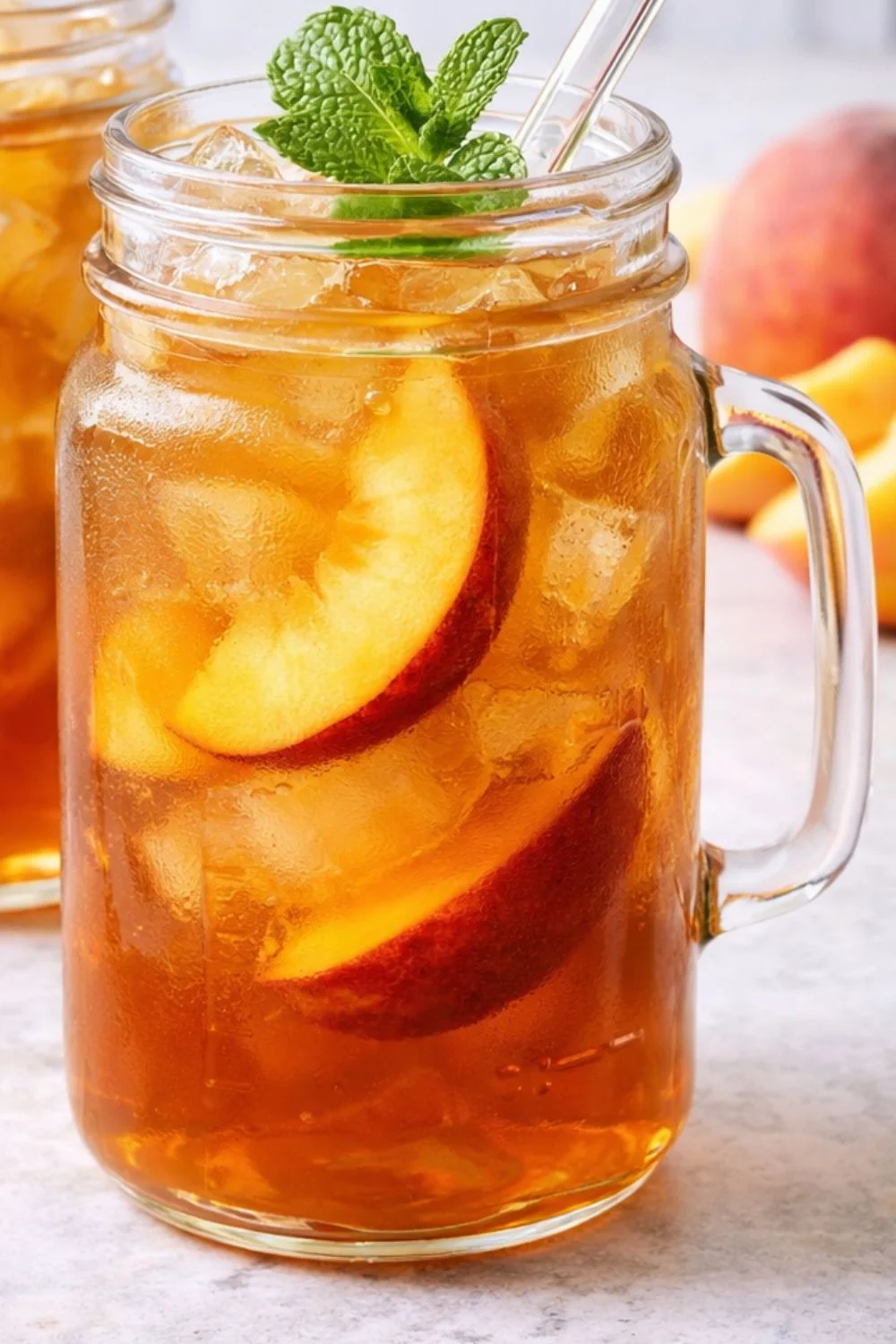 Peach Iced Tea Mocktail