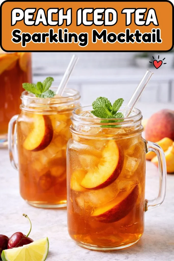Peach Iced Tea Mocktail