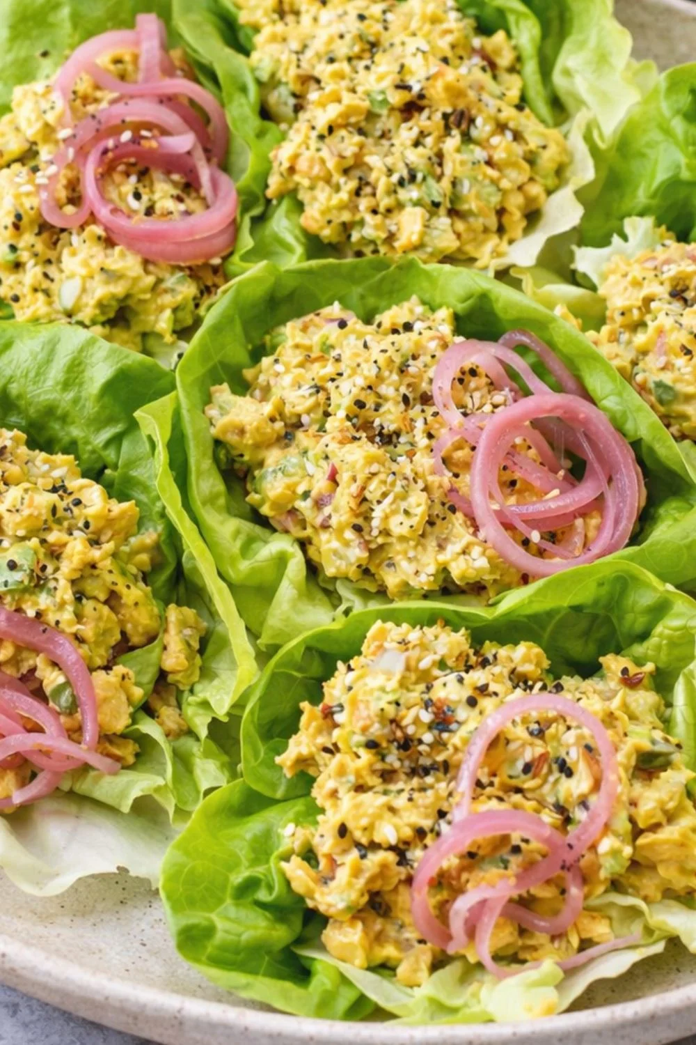 Vegan Chickpea Salad Lettuce Boats