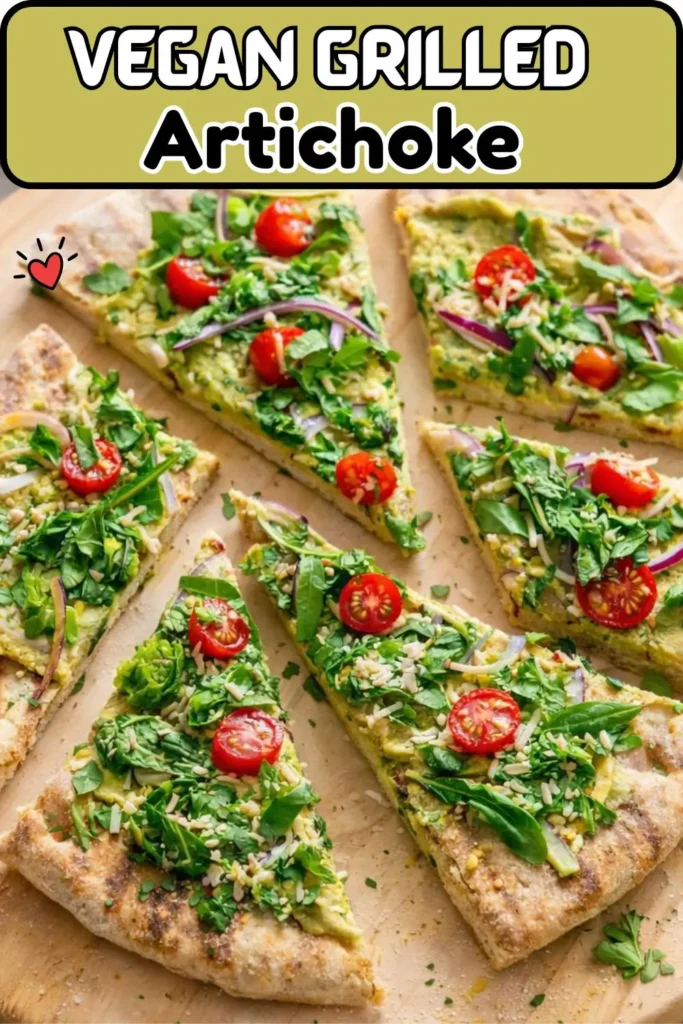 Vegan Grilled Artichoke & White-Bean Flatbread