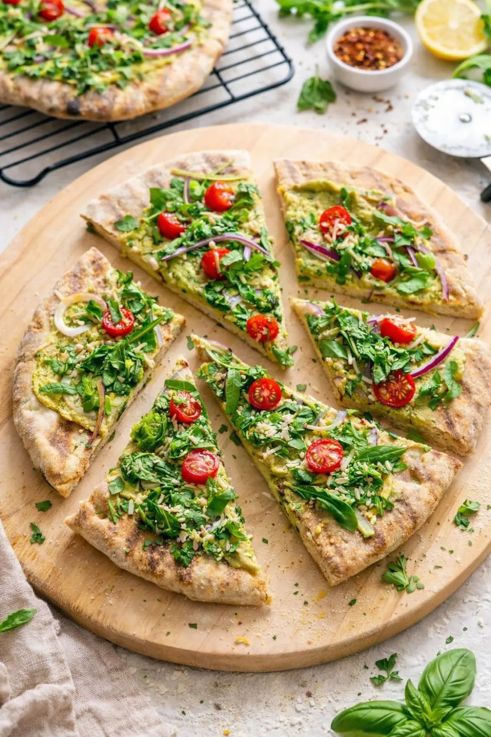 Vegan Grilled Artichoke & White-Bean Flatbread