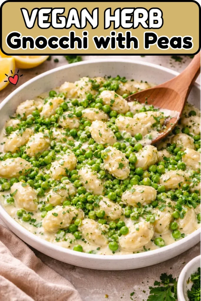 Vegan Herb Gnocchi with Peas