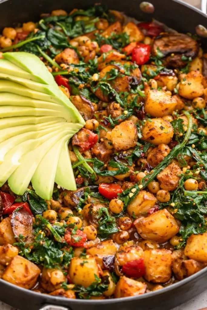 Vegan Herbed Chickpea & New Potato Skillet