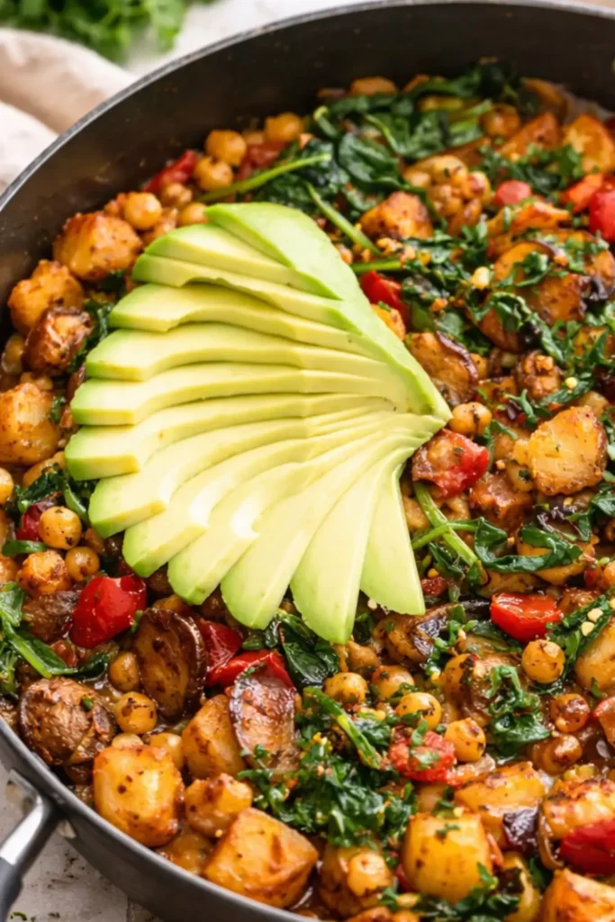 Vegan Herbed Chickpea & New Potato Skillet