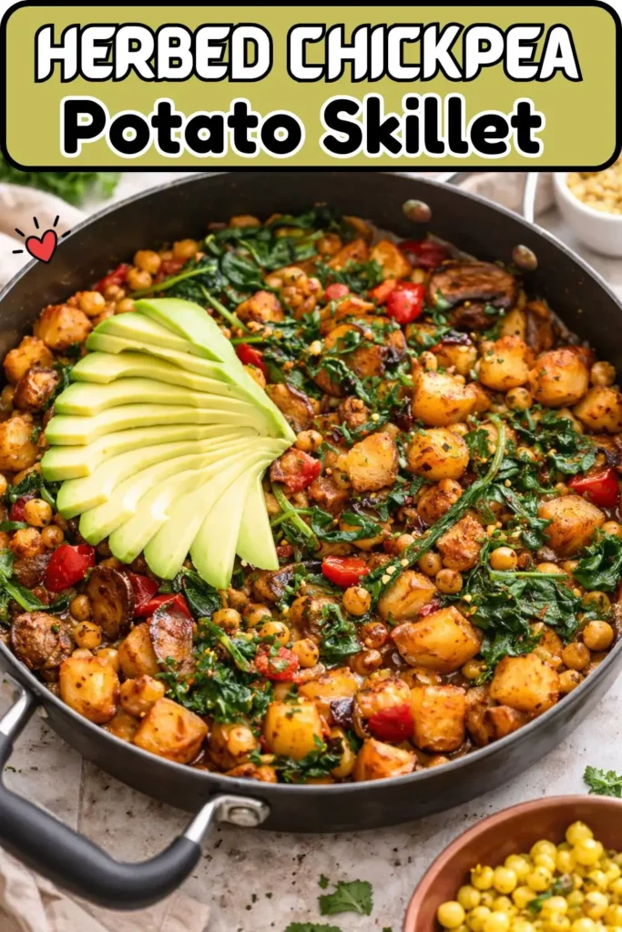 Vegan Herbed Chickpea & New Potato Skillet