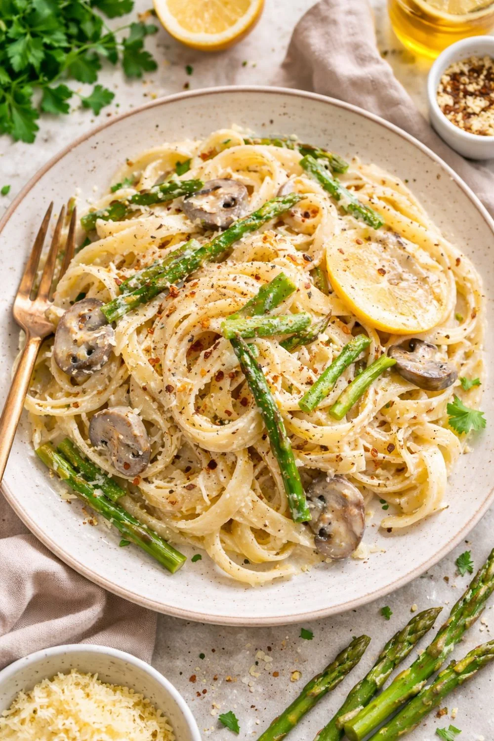 Vegan Lemon-Asparagus One-Pot Pasta