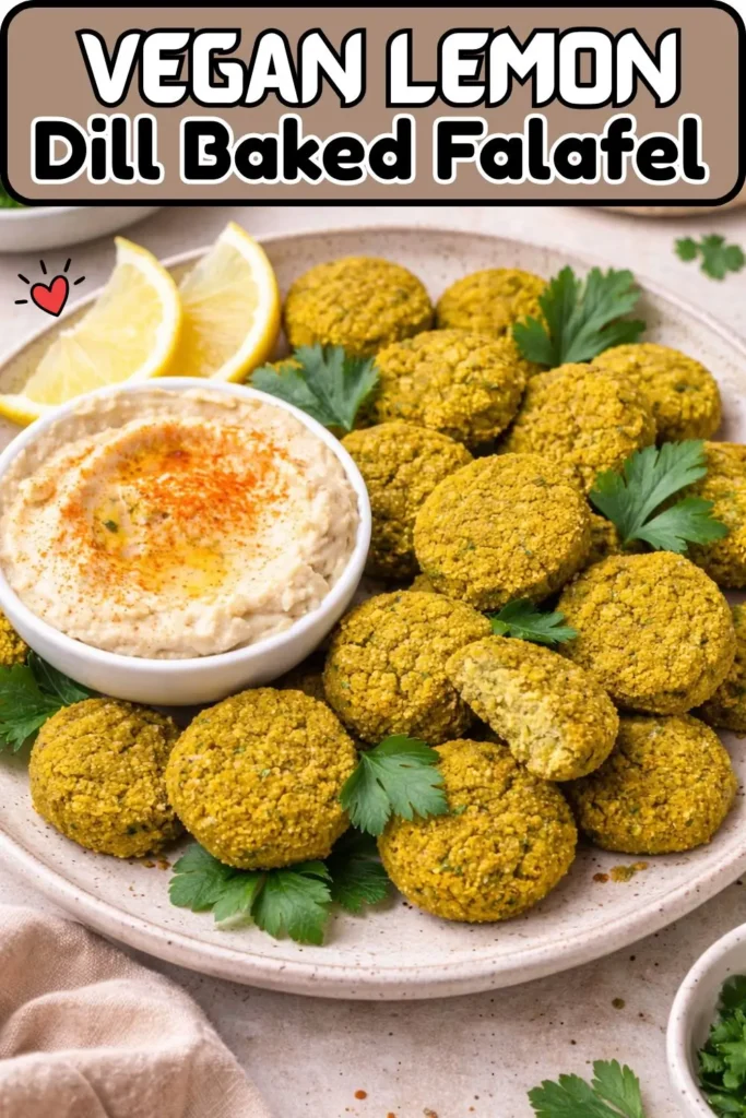 Vegan Lemon-Dill Baked Falafel