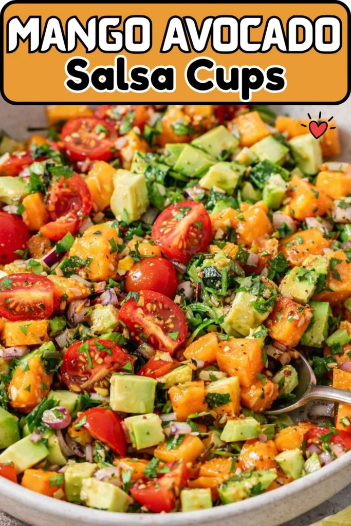 Vegan Mango Avocado Salsa Cups