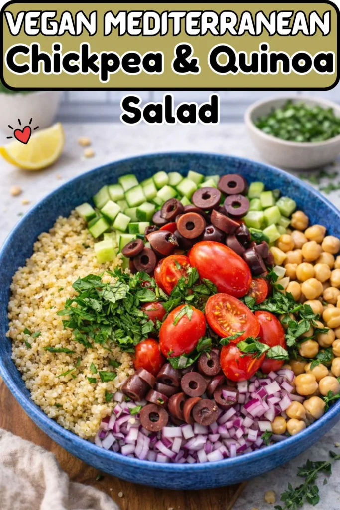 Mediterranean Chickpea & Quinoa Salad Bowl