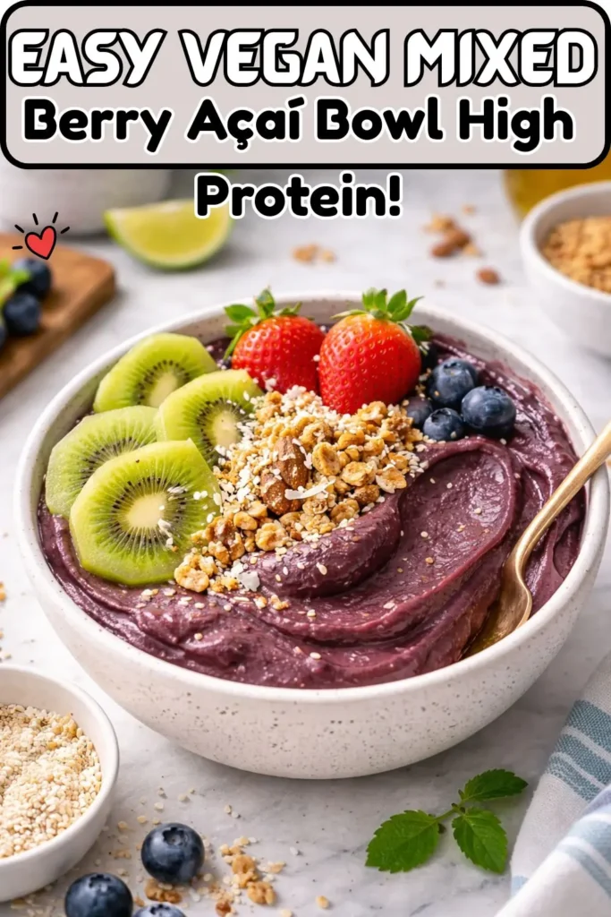 Vegan Mixed Berry Açaí Bowl