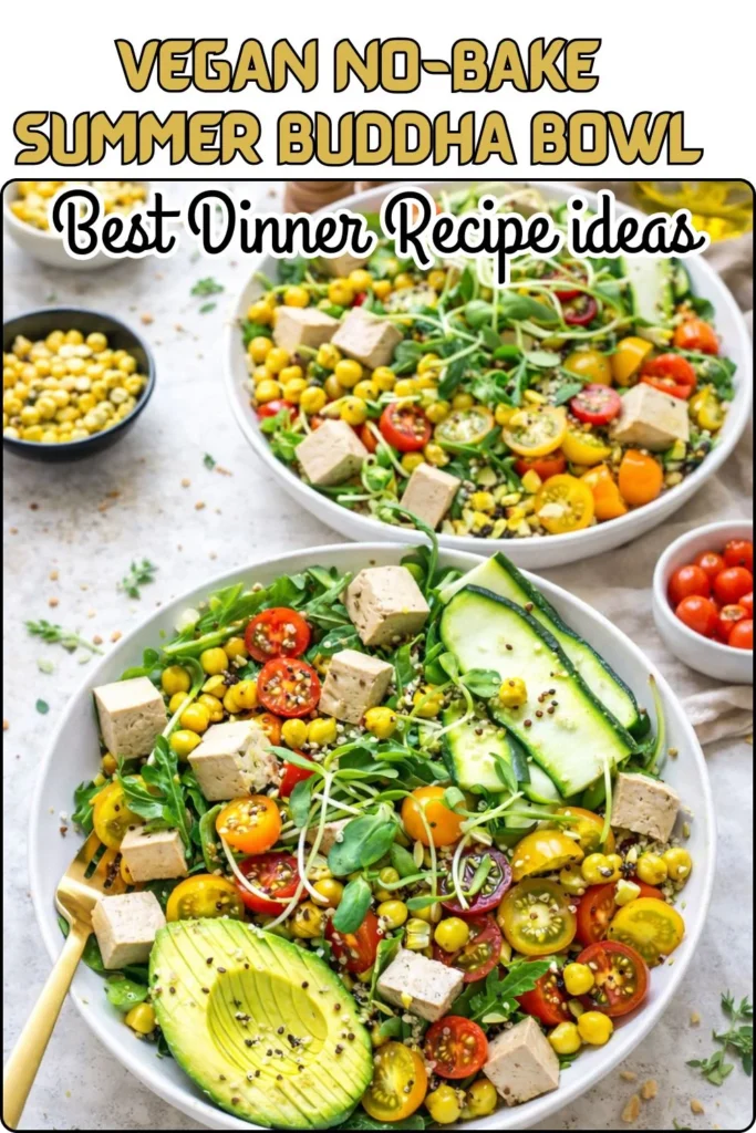 Vegan No-Bake Vegan Summer Buddha Bowl