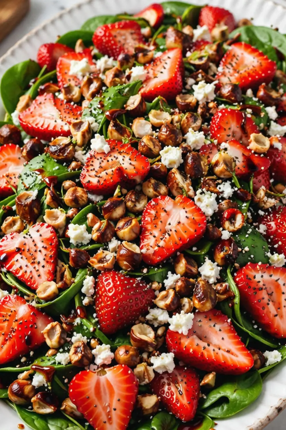 Vegan Spring Berry and Balsamic Salad with Candied Nuts