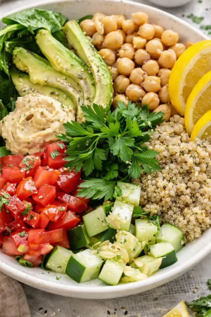 Vegan Spring Greens & Quinoa Power Bowl