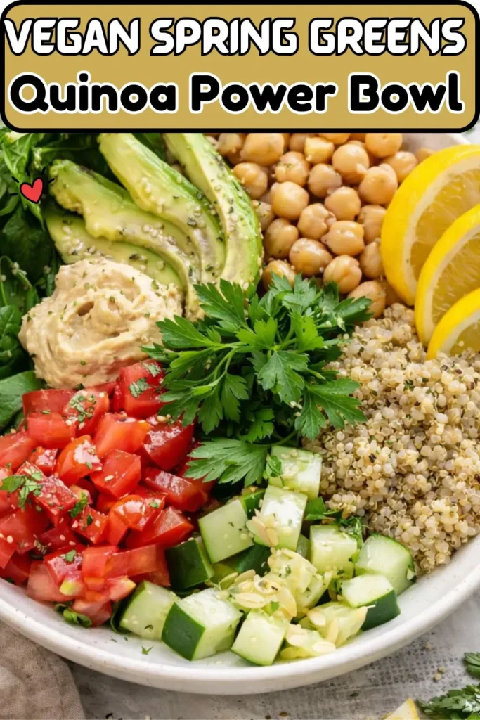 Vegan Spring Greens & Quinoa Power Bowl