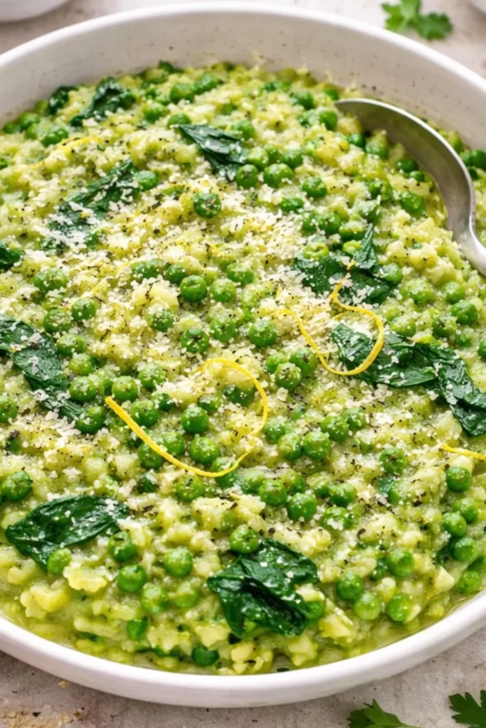 Vegan Spring Pea & Mint Risotto