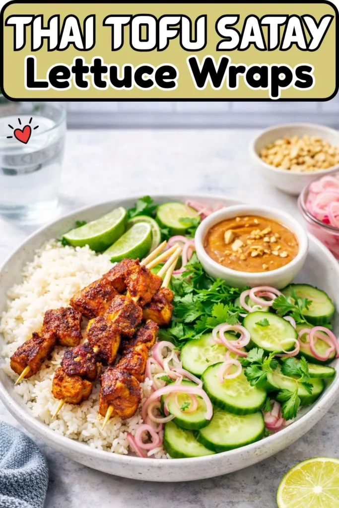 Vegan Thai Tofu Satay Lettuce Wraps