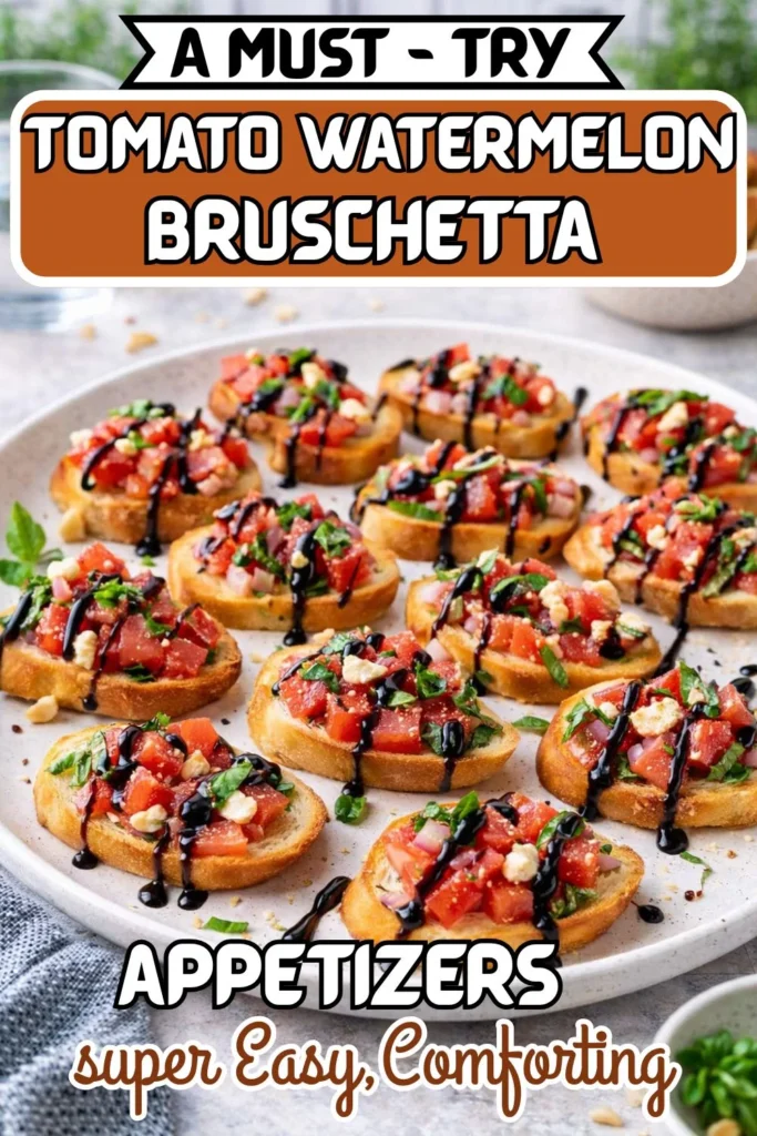 Vegan Tomato Watermelon Bruschetta