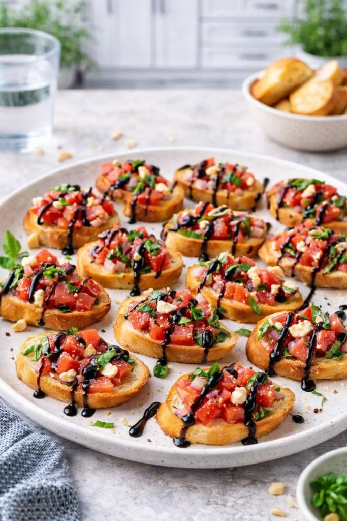 Vegan Tomato Watermelon Bruschetta