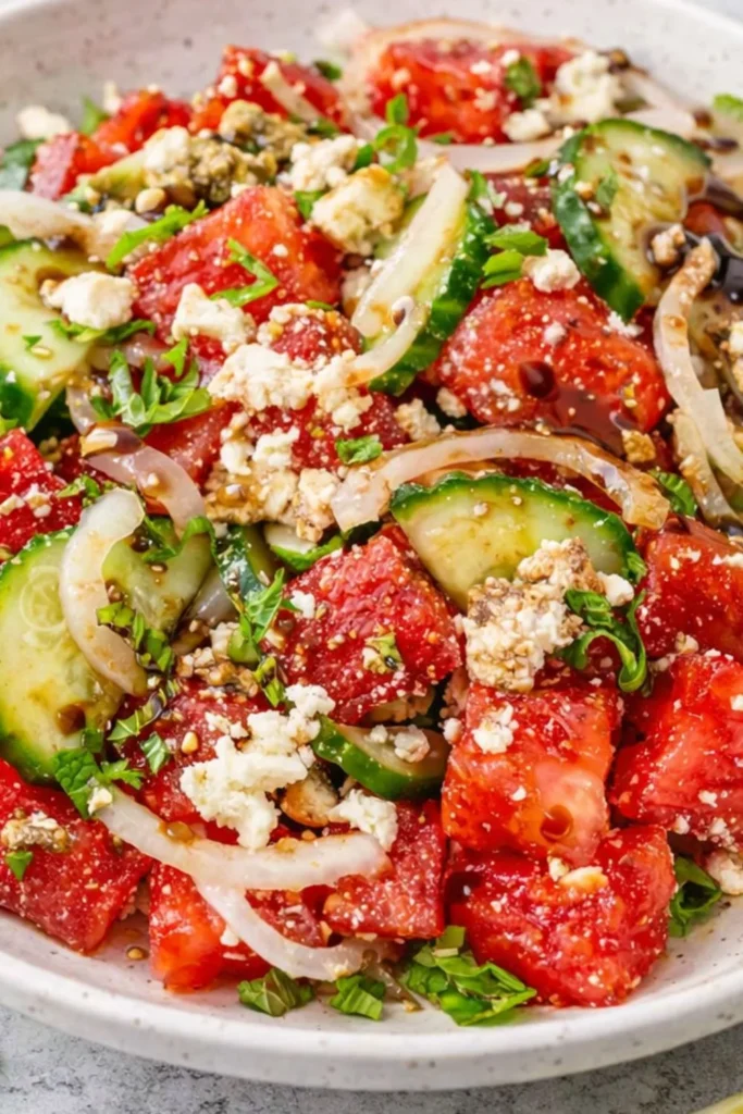 Vegan Watermelon + Herby Tofu Bites