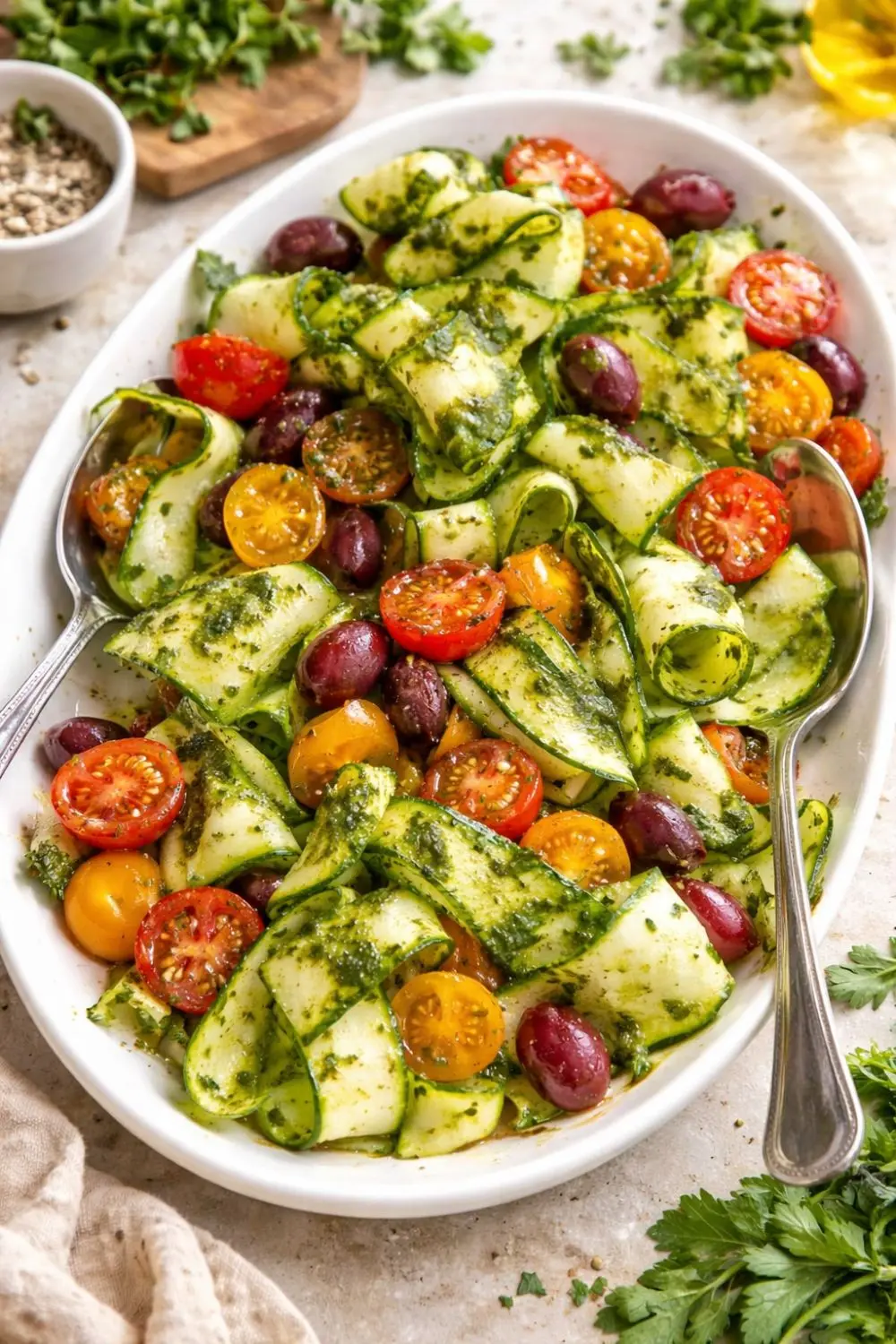 Vegan Zucchini Ribbon & Cherry Tomato