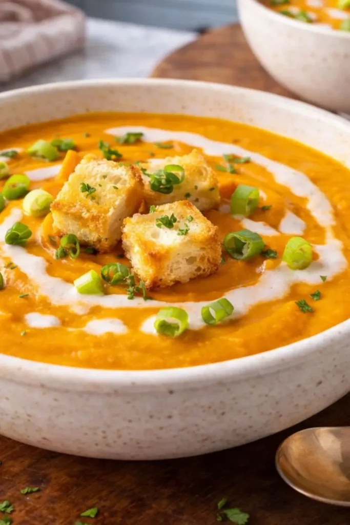 Creamy Vegan Coconut Carrot Ginger Soup