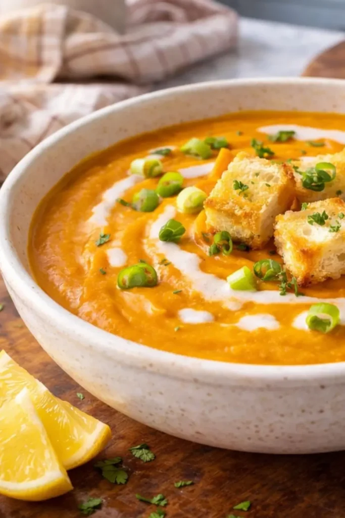 Creamy Vegan Coconut Carrot Ginger Soup