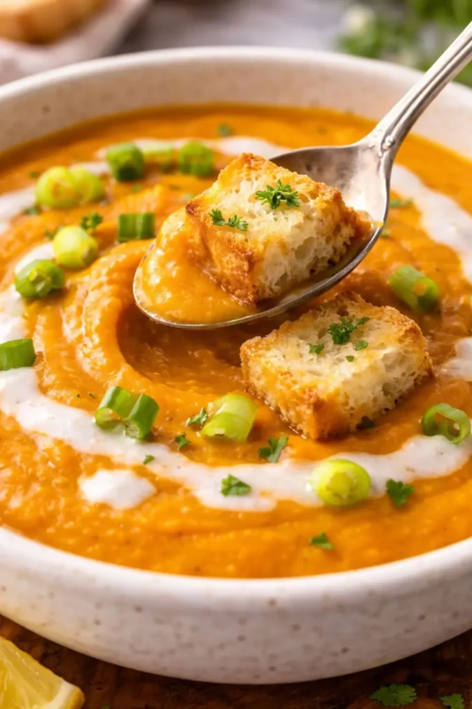 Creamy Vegan Coconut Carrot Ginger Soup