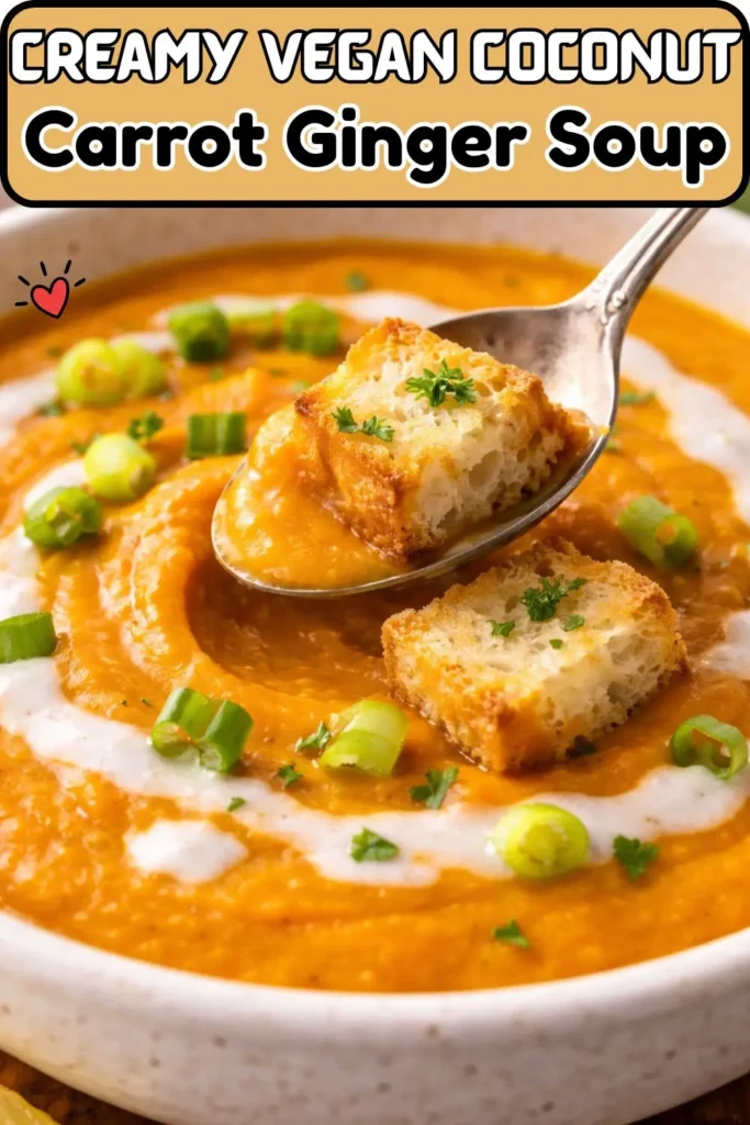 Creamy Vegan Coconut Carrot Ginger Soup