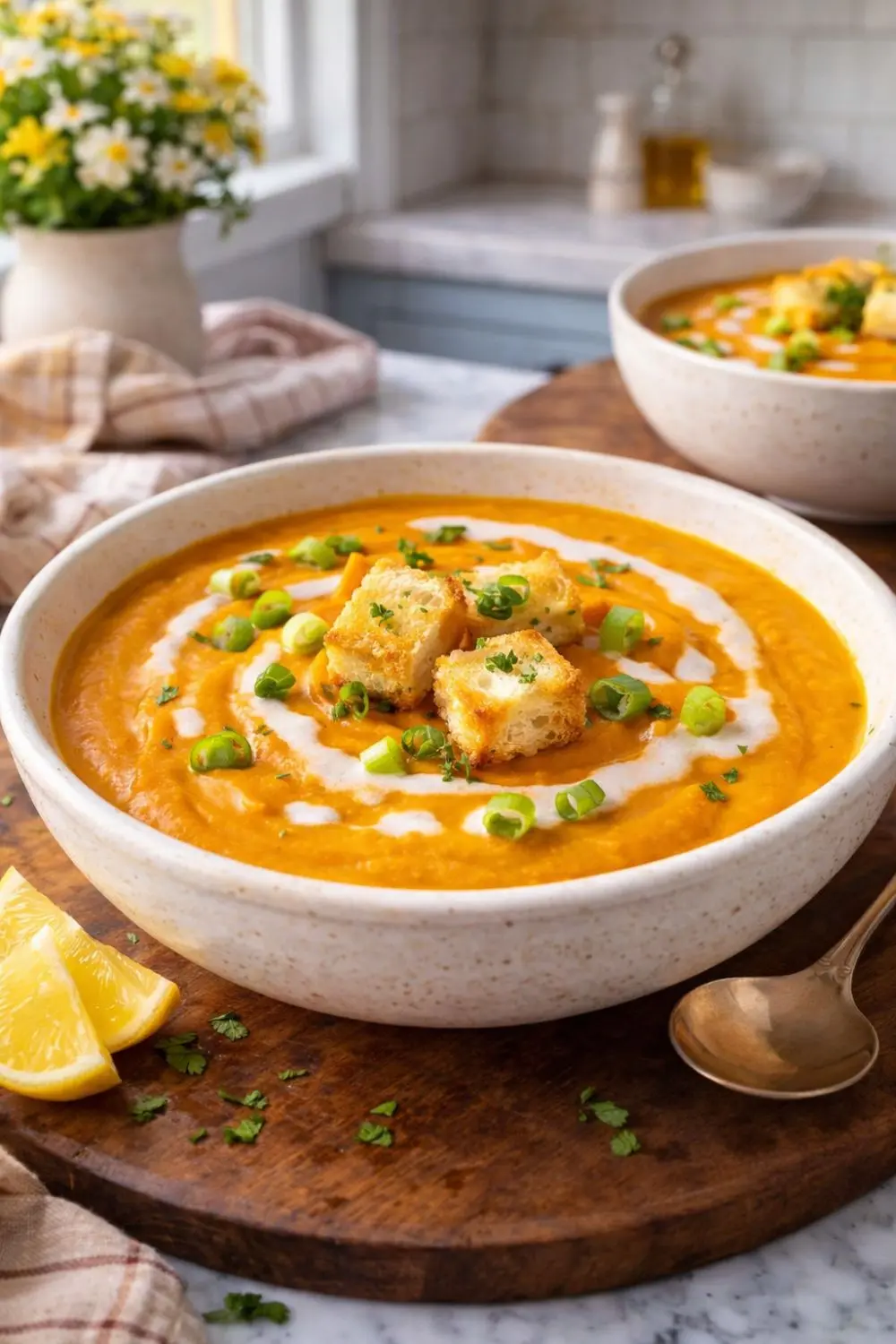 Creamy Vegan Coconut Carrot Ginger Soup