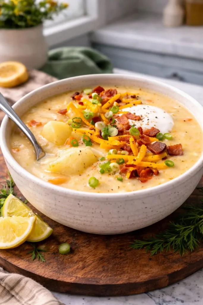 Creamy Vegan Potato Soup Easy