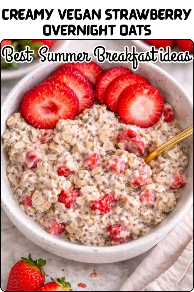 Creamy Vegan Strawberry Overnight Oats