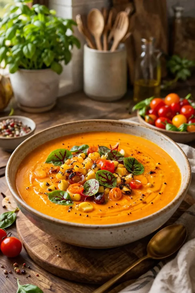 Creamy Vegan Tomato Basil Soup