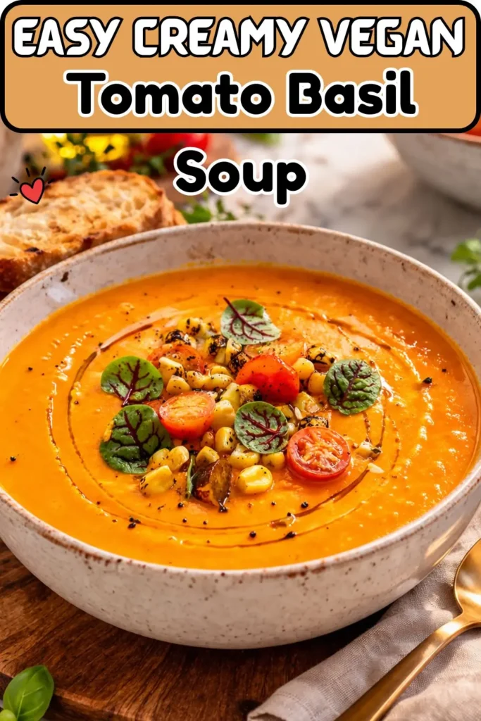 Creamy Vegan Tomato Basil Soup