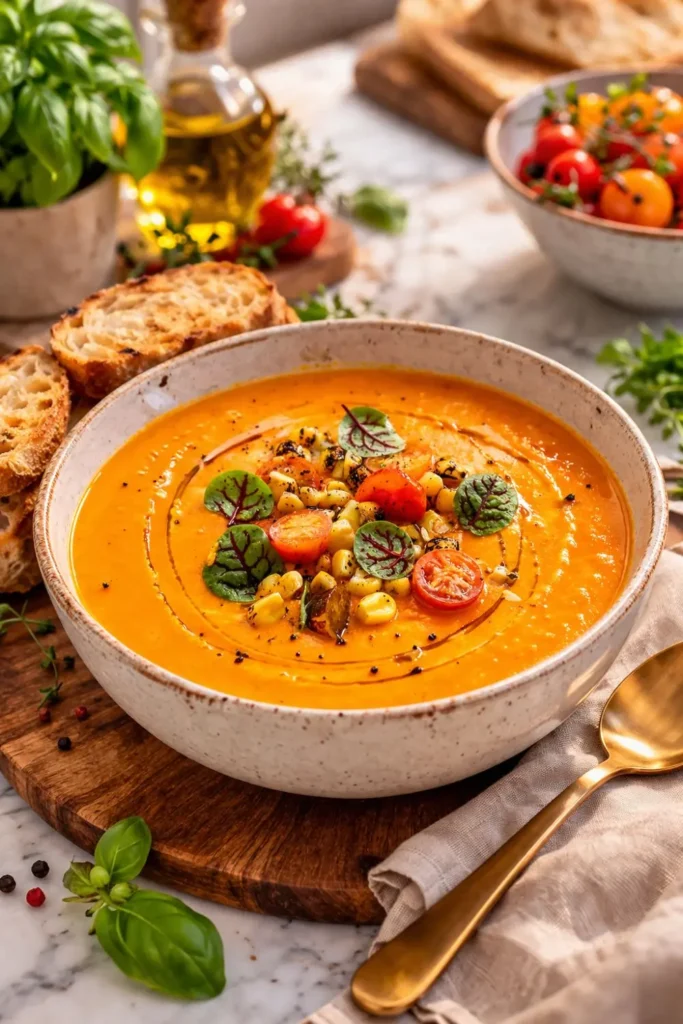 Creamy Vegan Tomato Basil Soup