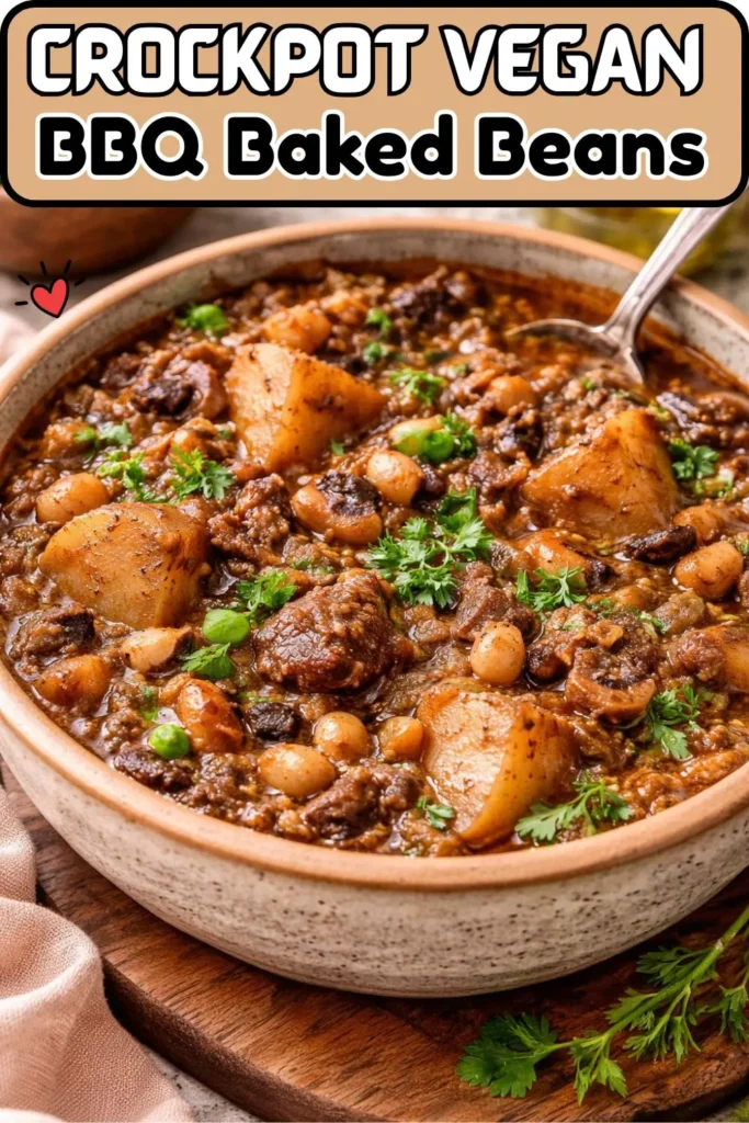 Crockpot Vegan BBQ Baked Beans