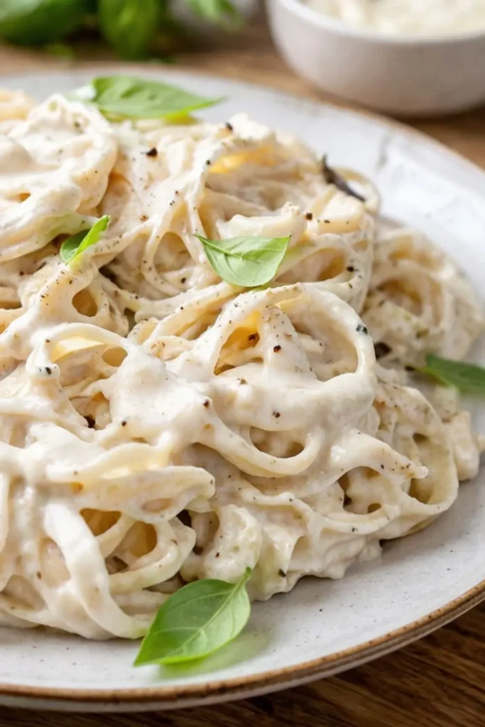 Crockpot Vegan Fettuccine Alfredo