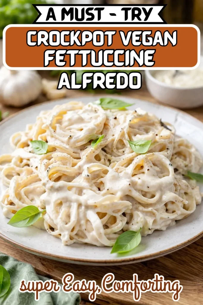 Crockpot Vegan Fettuccine Alfredo