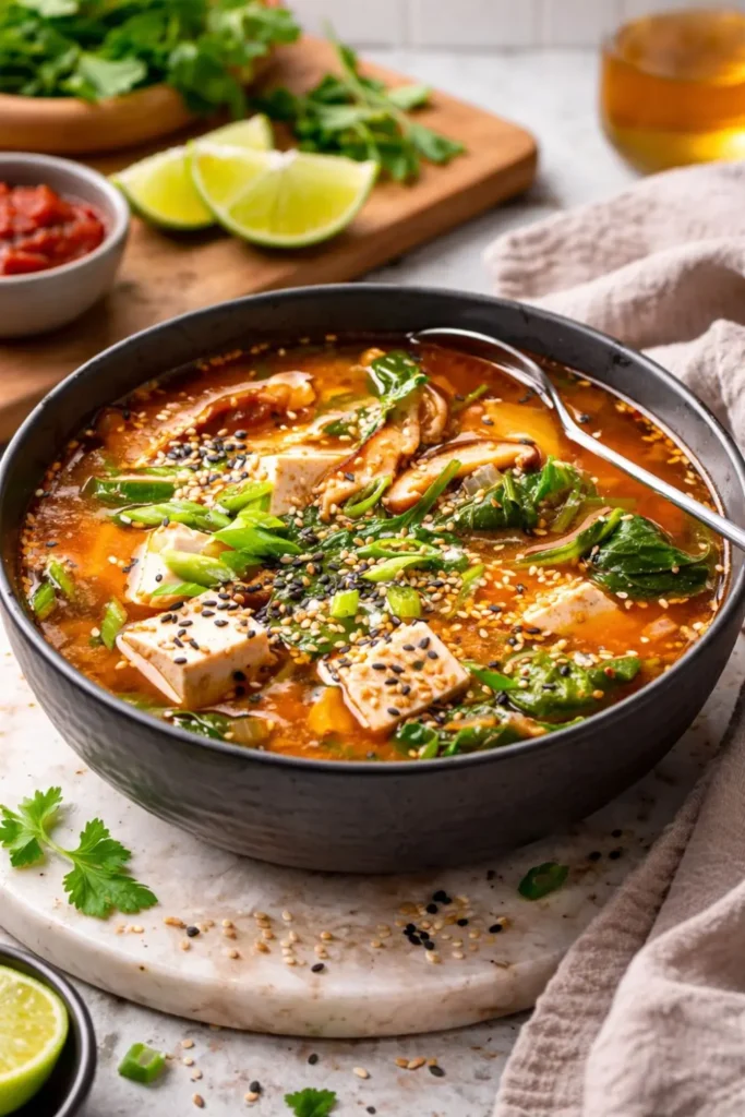 Crockpot Vegan Korean Gochujang Tofu Stew