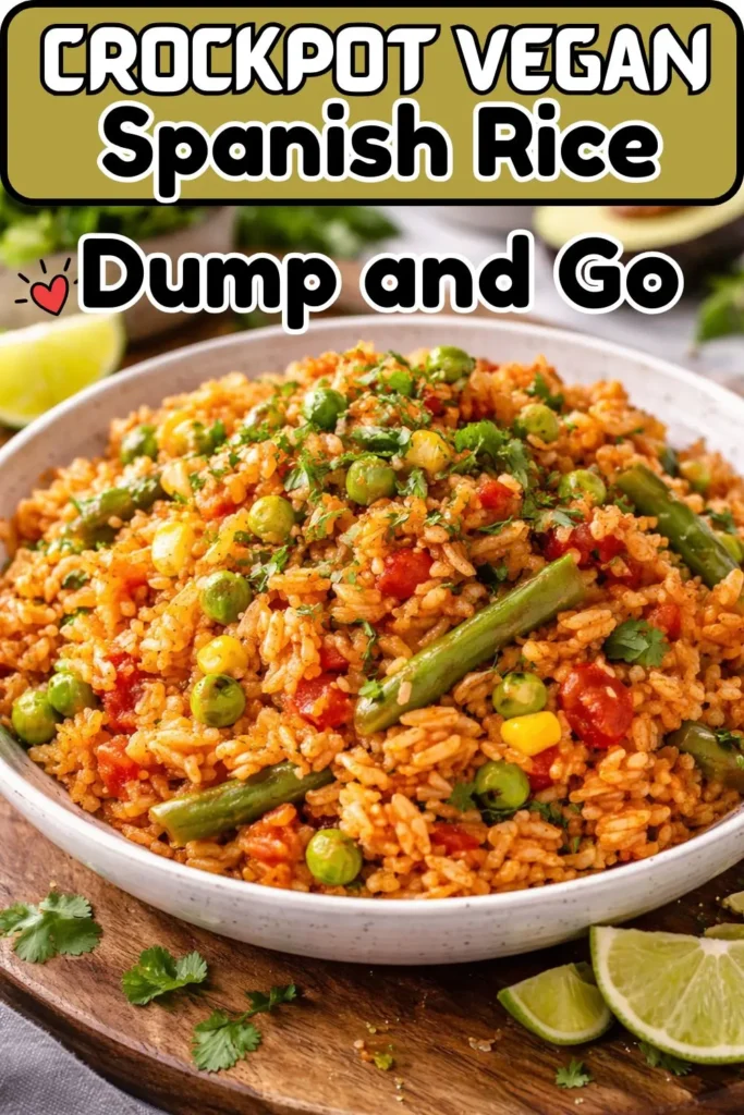 Crockpot Vegan Spanish Rice Dump and Go