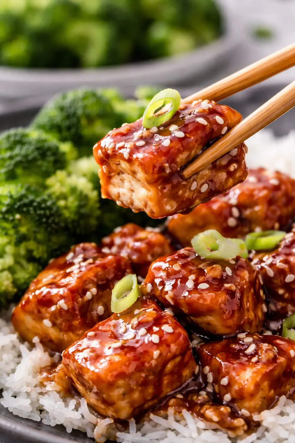 Crockpot Vegan Teriyaki Tofu with Broccoli