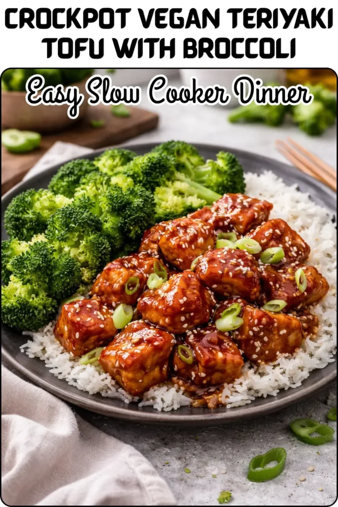 Crockpot Vegan Teriyaki Tofu with Broccoli