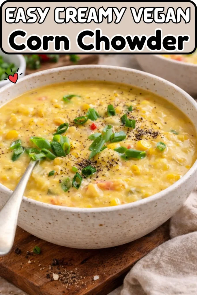 Easy Vegan Corn Chowder