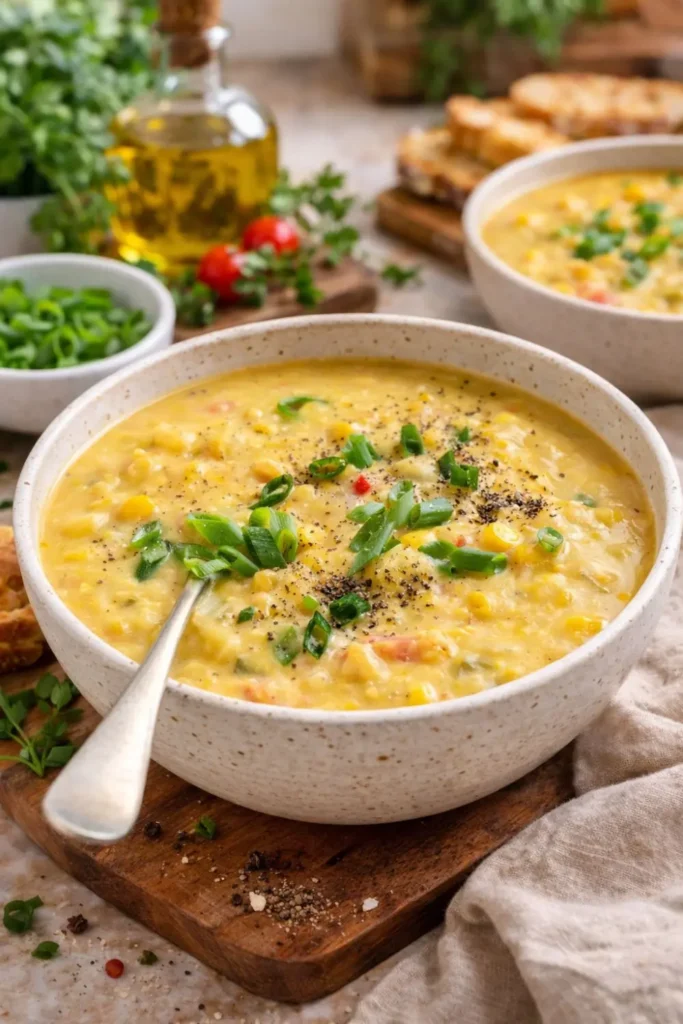 Easy Vegan Corn Chowder