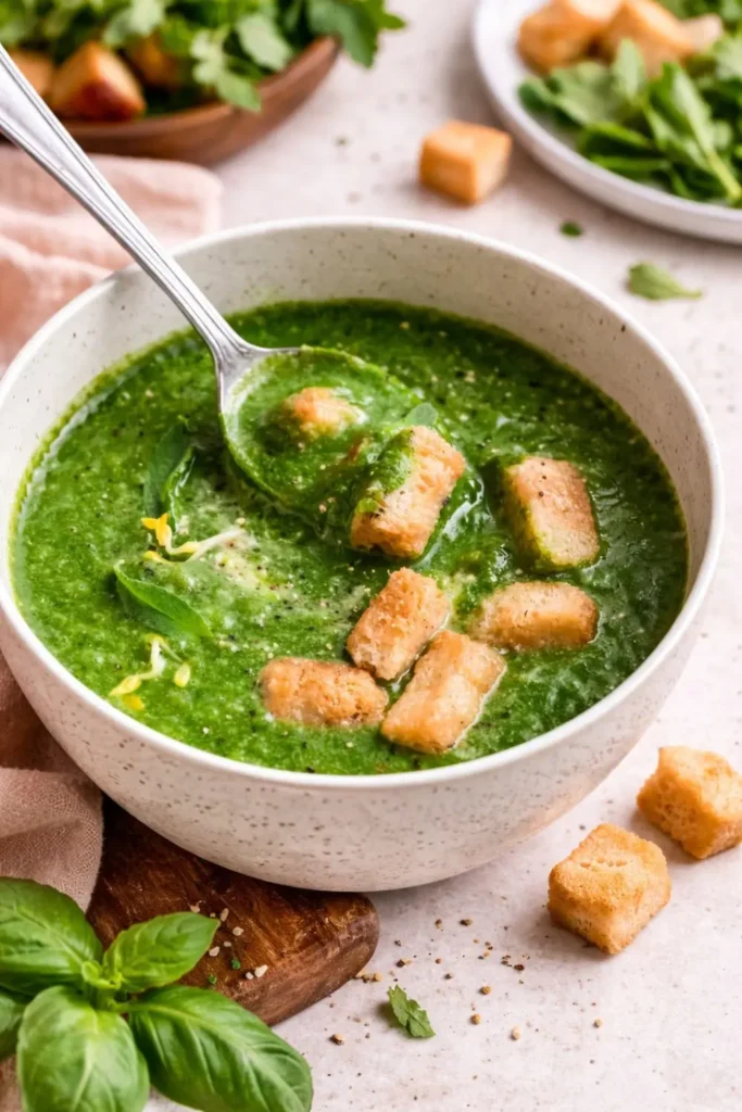 Easy Vegan Creamy Spinach Soup