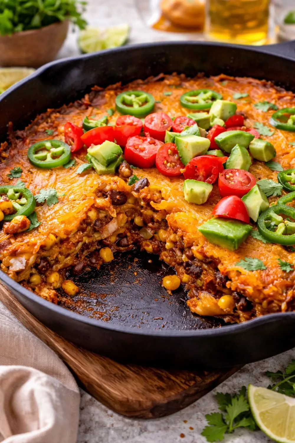 Easy Vegan Crockpot Enchilada Casserole